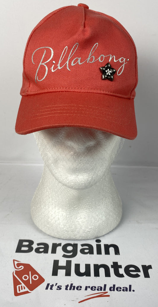 F395 Billabong Coral Pink Cap / Hat In Good Condition Adjustable Sizing