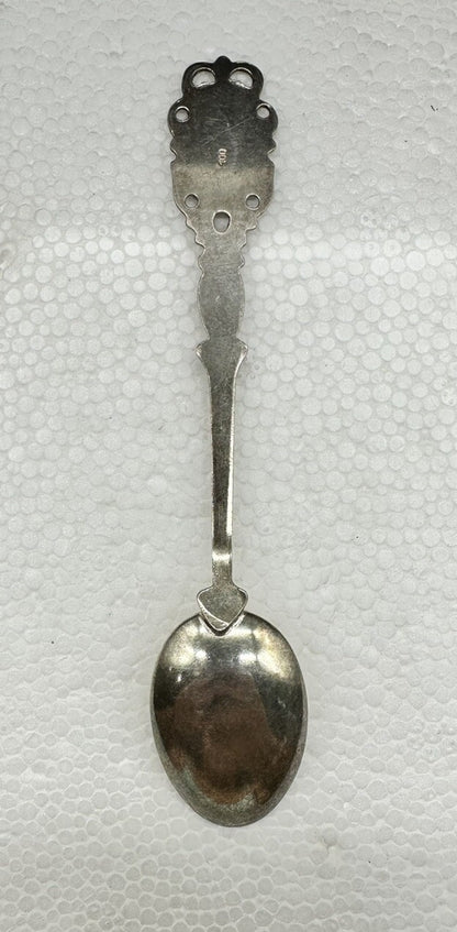 Souvenir Spoon Schloss Meersburg Germany , silver plated In OK Condition