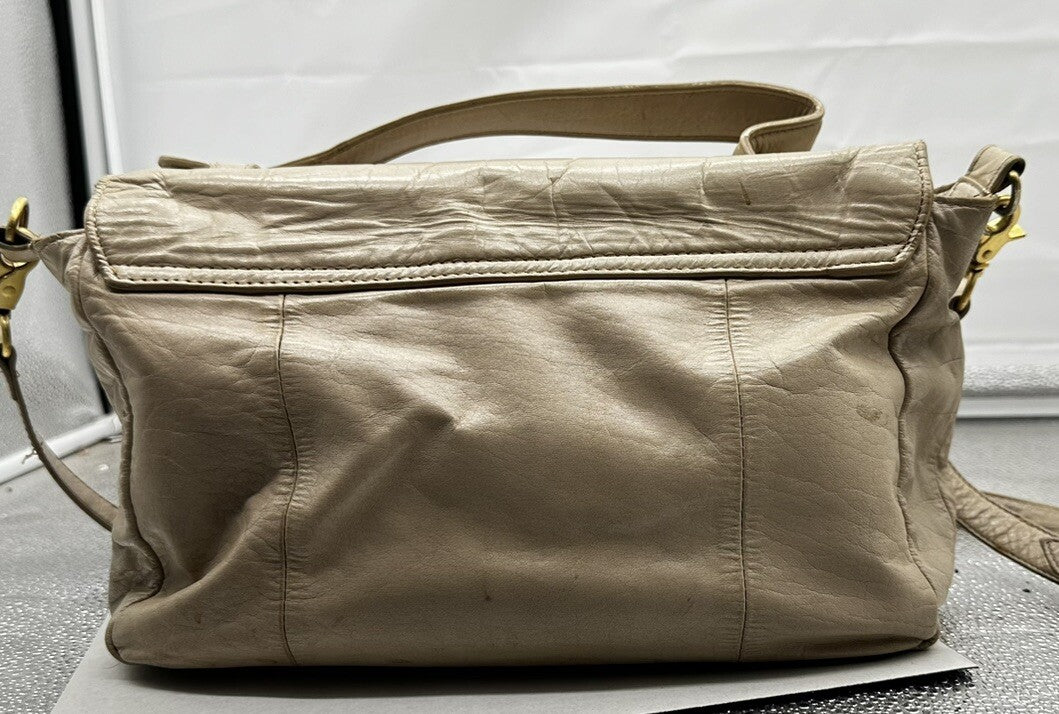 Mimco Brown Leather turnlock Bag In OK Condition