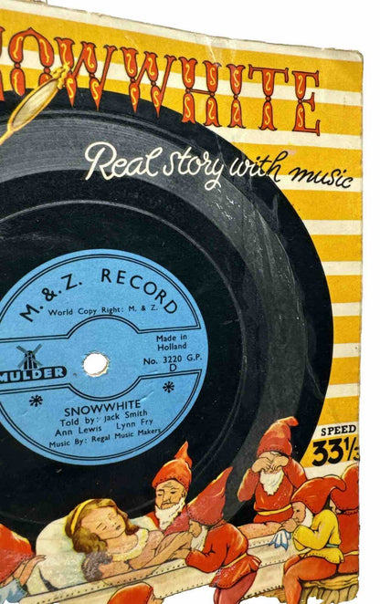 Snow White Real Story With Music 50s/60s Children's Fairytale Book Flexi Record