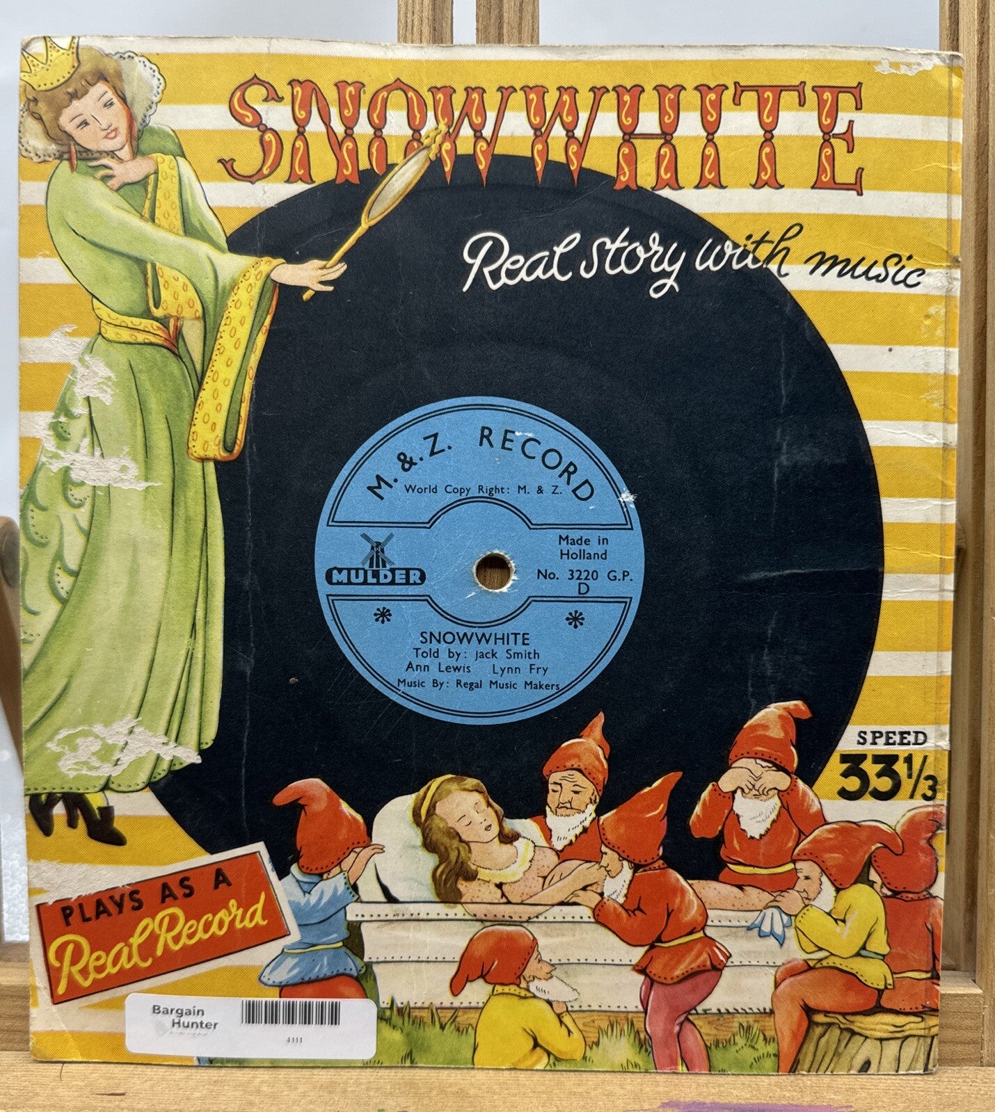 Snow White Real Story With Music 50s/60s Children's Fairytale Book Flexi Record