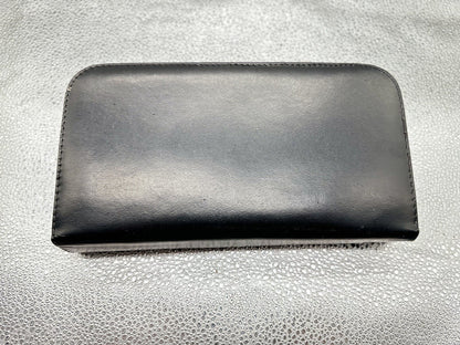 Vintage Western Germany Ground Leather Chrome Vanity Travel Kit In GC 4448