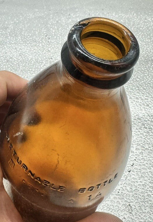 Pick Axe Trademark Beer Bottle Small. Adelaide Bottle Co. In Ok Condition 8344