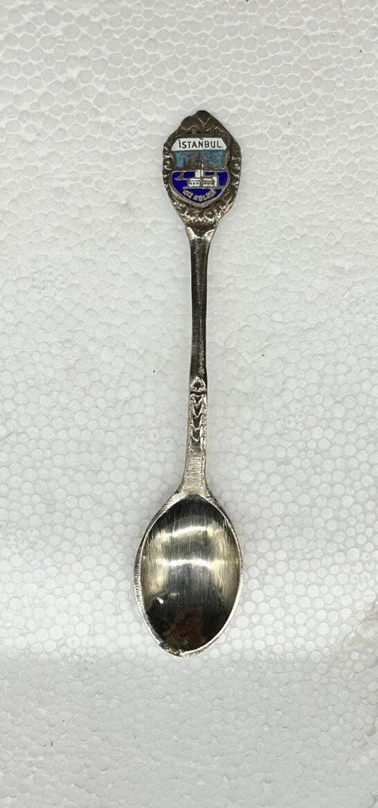 Souvenir Spoon Istanbul-Turkey , silver plated In OK Condition