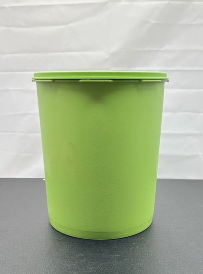 Vintage Tupperware LIME GREEN Containers Starburst Press 21.5 cm by 17 cm 8584