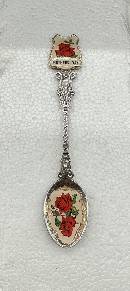 Souvenir Spoon Mothers Day , silver plated OK Condition