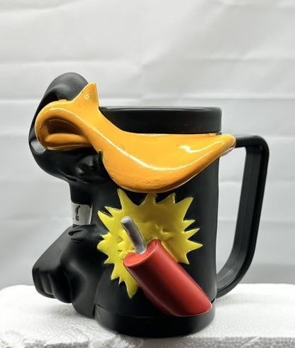 Daffy Duck Looney Tunes Warner Bros 1992 3D Vinyl Cup Mug 8162