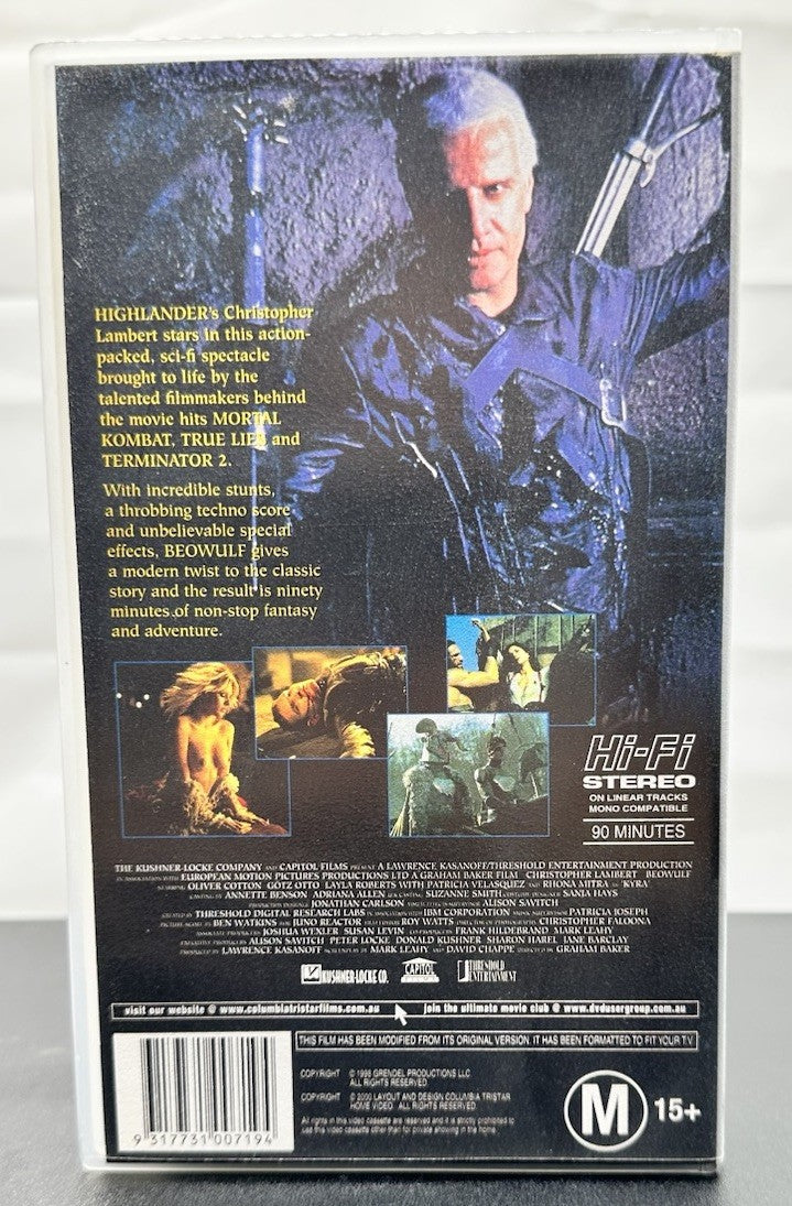 Beowulf 1998 Action Scifi, Christopher Lambert ~ VHS - In Good Condition - 8653