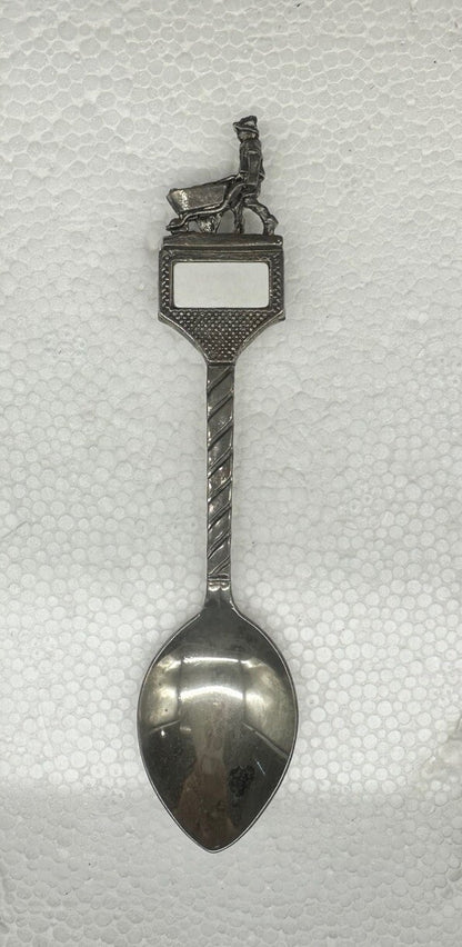 Souvenir Spoon Miner , silver plated OK Condition