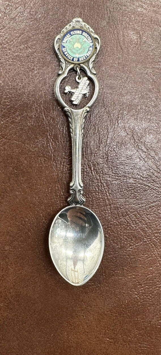 Souvenir Spoon Royal Flying Doctor Service Of Australia silver plated In OK Cond