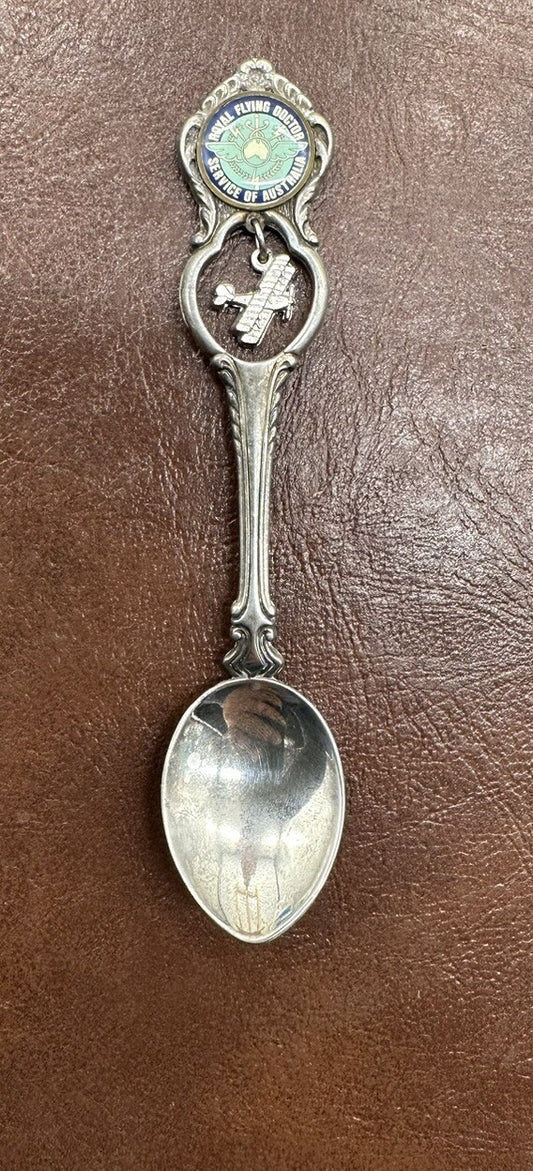 Souvenir Spoon Royal Flying Doctor Service Of Australia silver plated In OK Cond