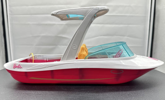 Barbie Dolphin Magic Ocean View Speed Boat Mattel 2016 In Good Condition 8687