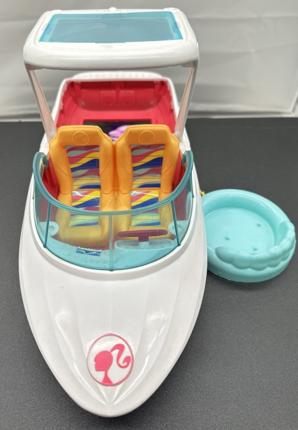 Barbie Dolphin Magic Ocean View Speed Boat Mattel 2016 In Good Condition 8687