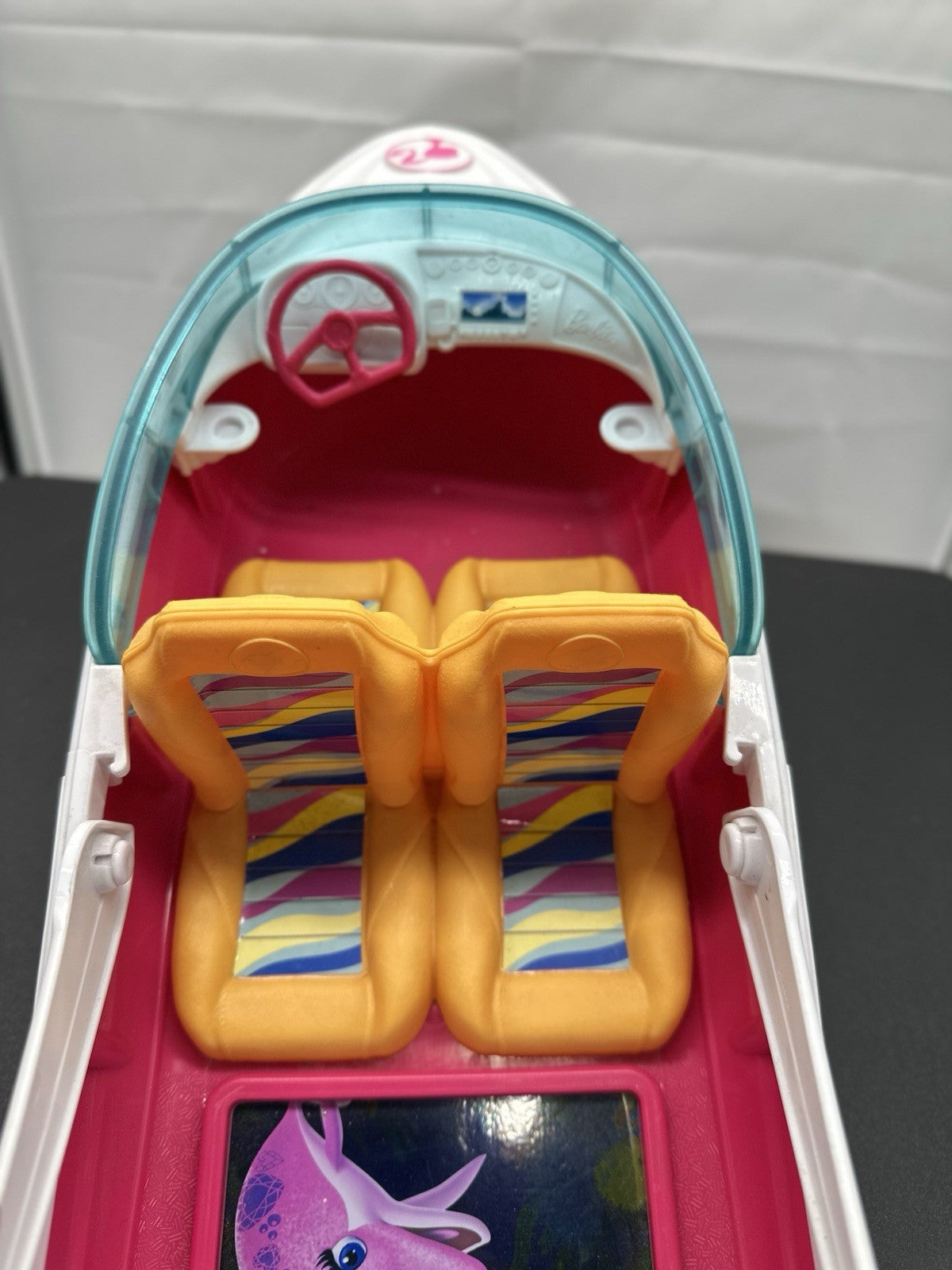 Barbie Dolphin Magic Ocean View Speed Boat Mattel 2016 In Good Condition 8687