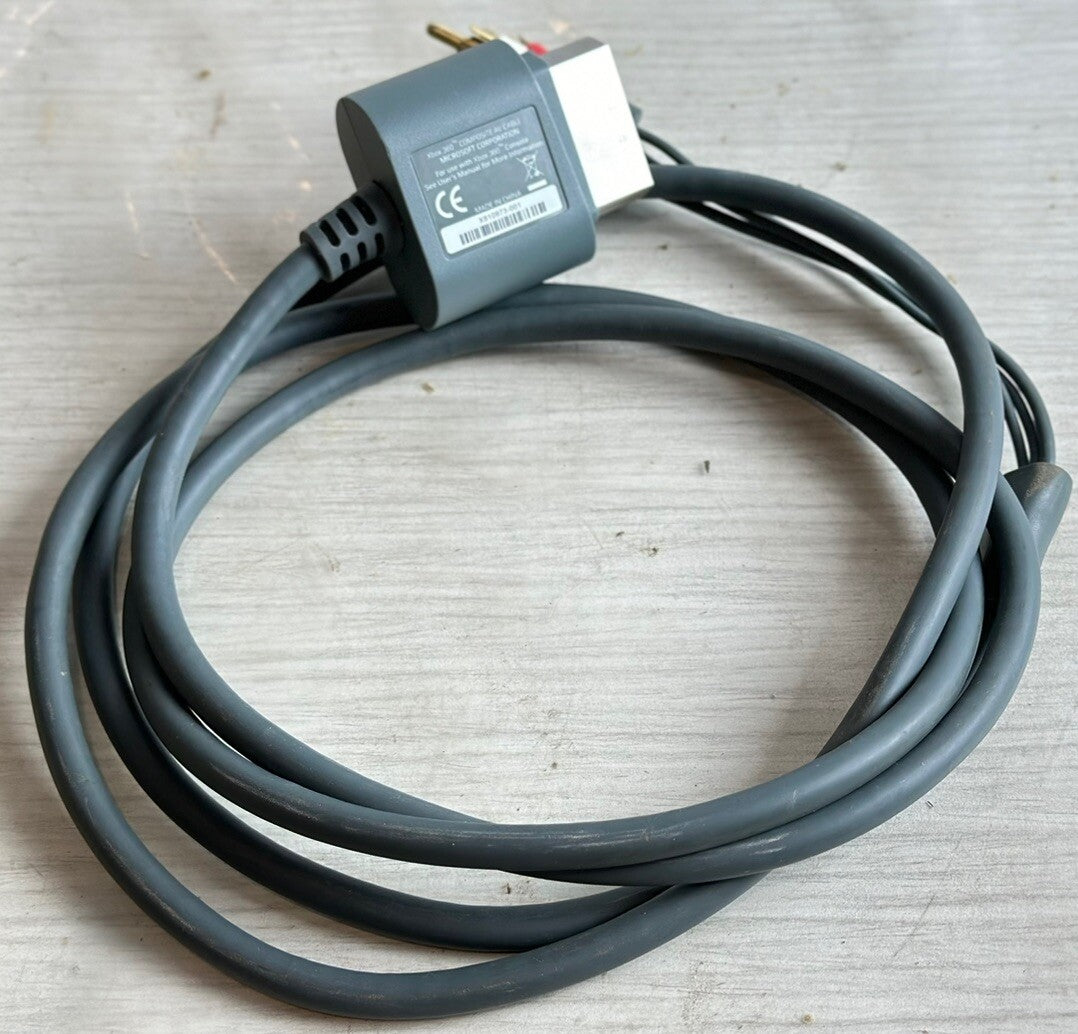 Microsoft Xbox 360 composite AV cable In Good Condition 5333
