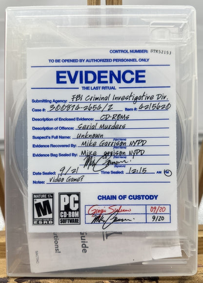 Evidence The Last Ritual PC Game Complete Good Condition 6299