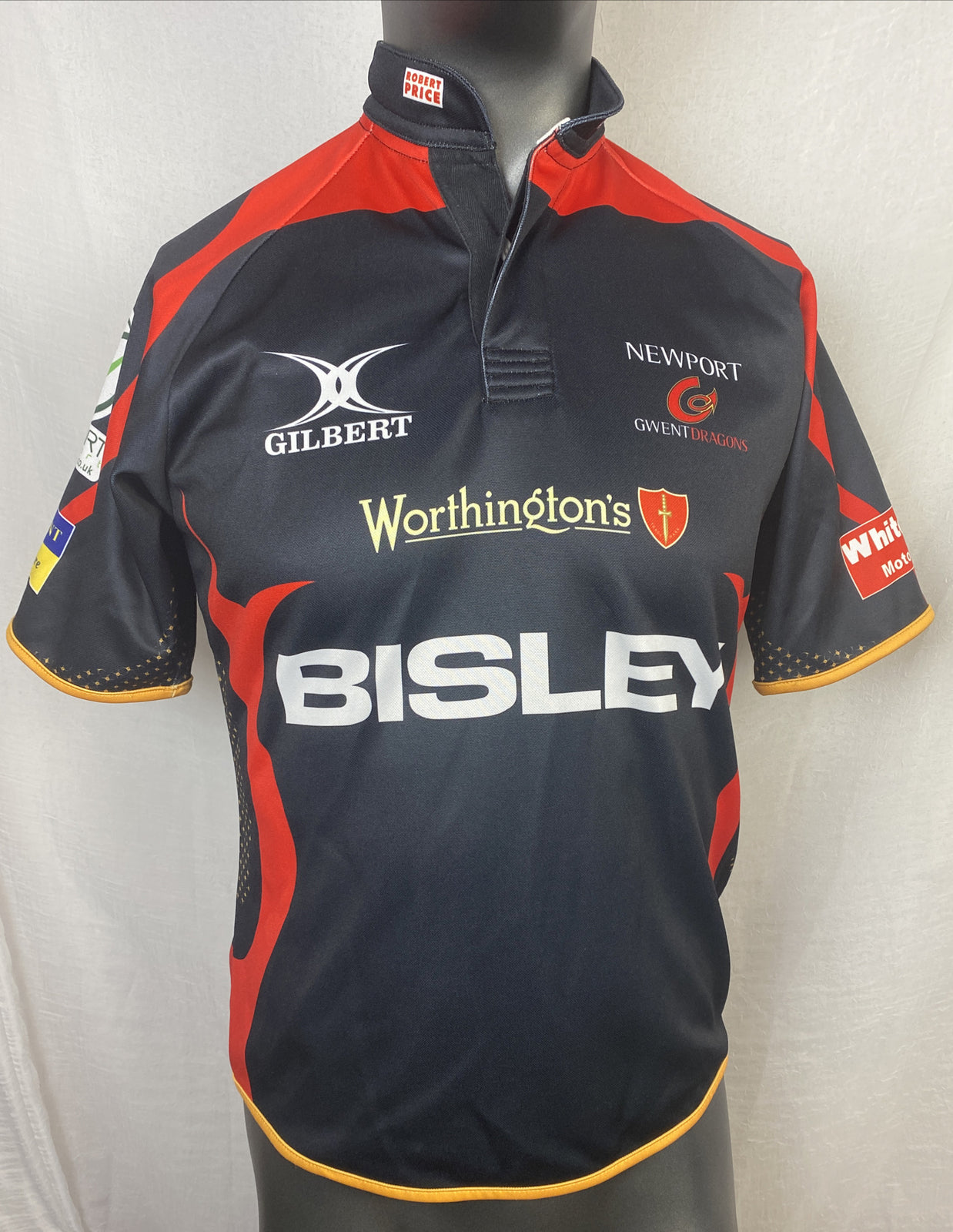 Newport Gwent Dragons Rugby Short Sleeve Shirt Size Small In Good Condition F778