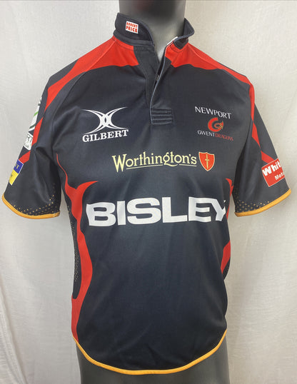 Newport Gwent Dragons Rugby Short Sleeve Shirt Size Small In Good Condition F778