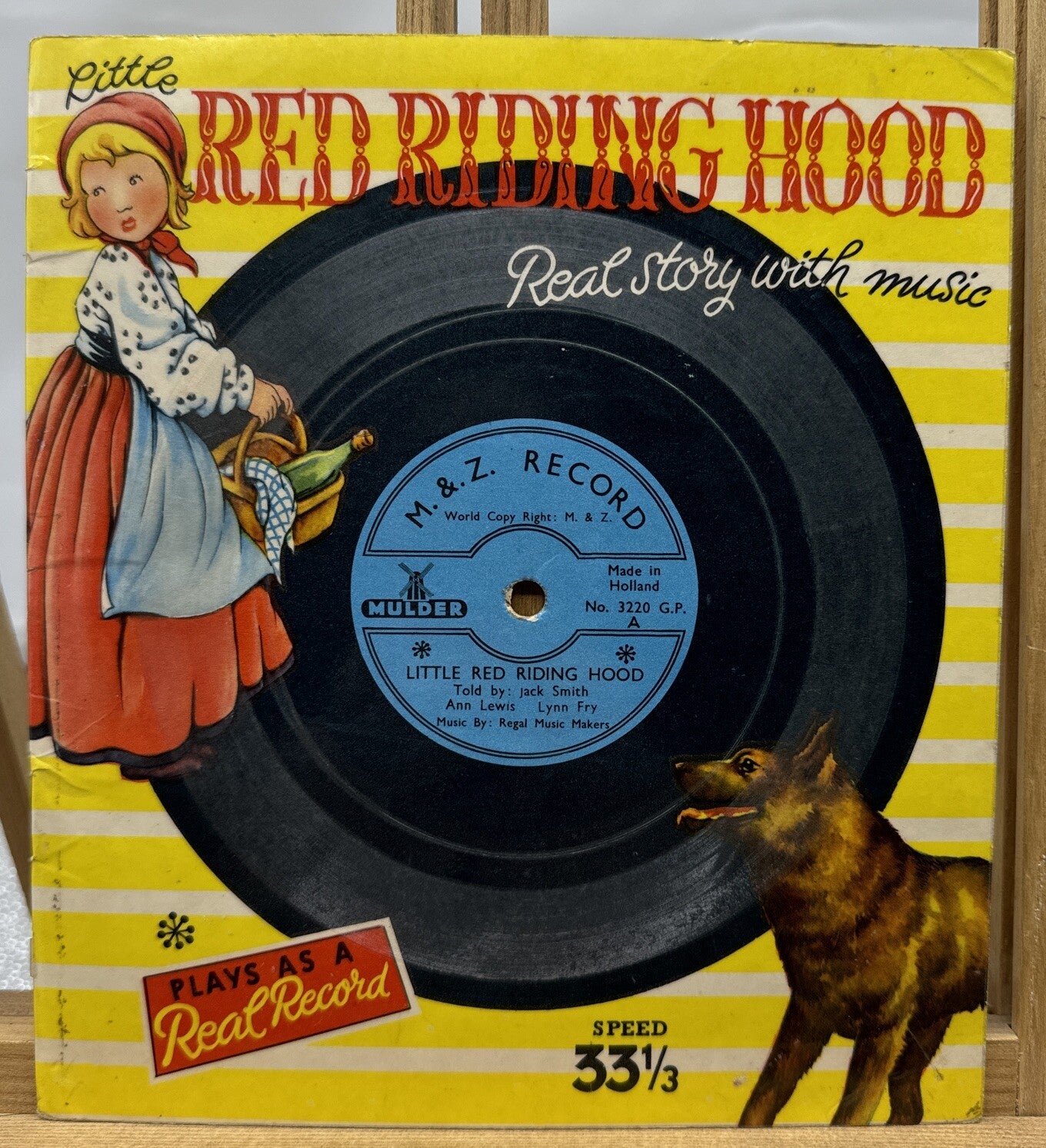 Red Riding Hood Real Story With Music 50s/60s Children's Fairytale Book 4110