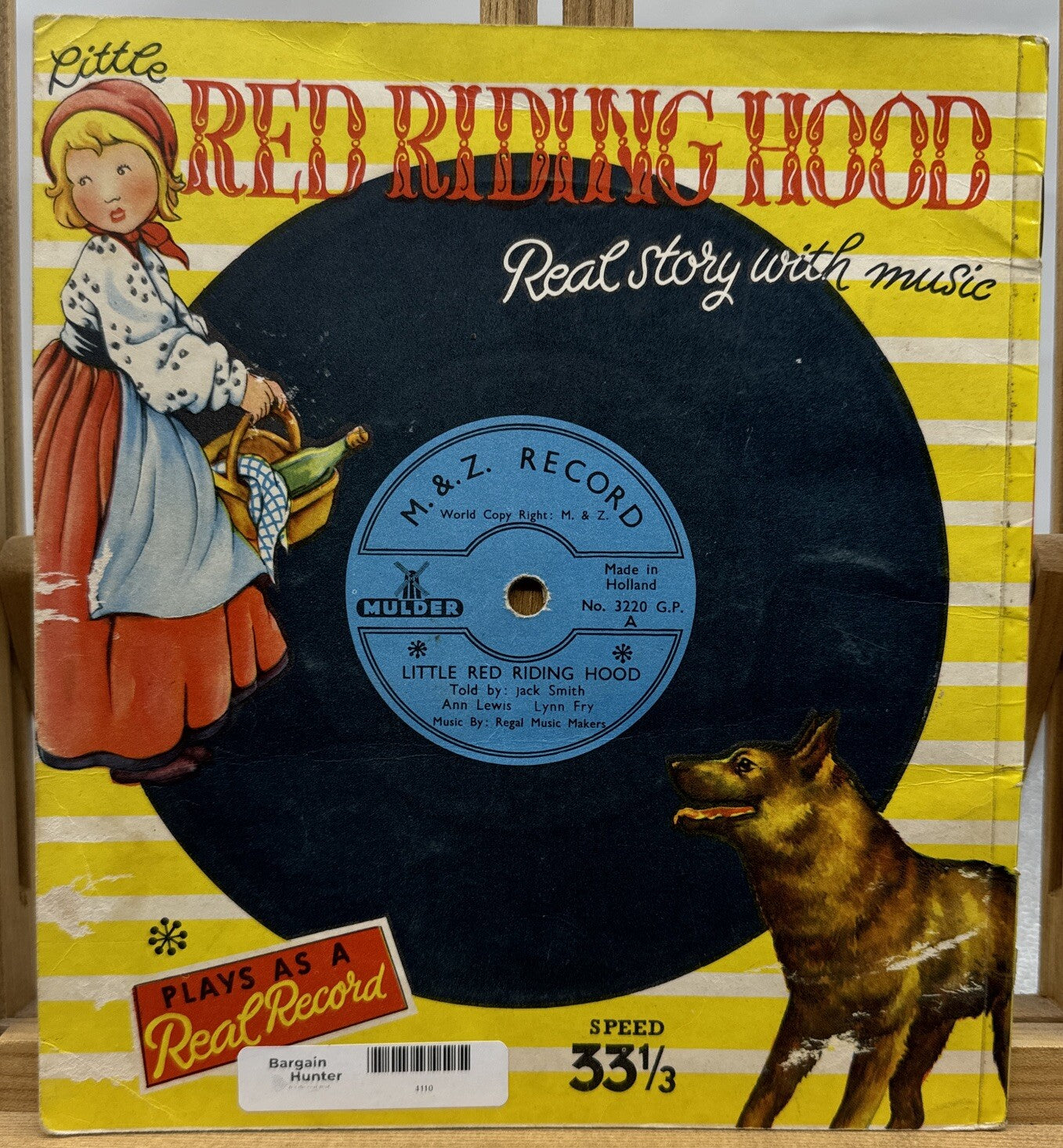 Red Riding Hood Real Story With Music 50s/60s Children's Fairytale Book 4110