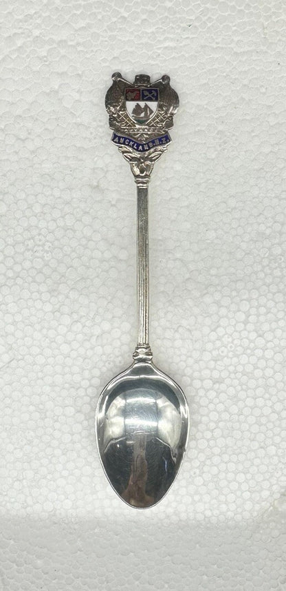 Souvenir Spoon Auckland New Zealand , silver plated OK Condition