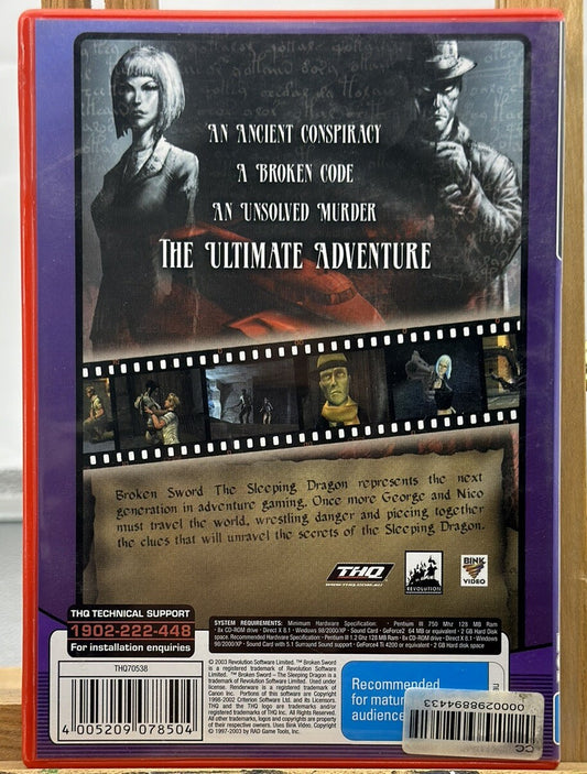 Broken Sword The Sleeping Dragon - PC In Good Condition - 5376