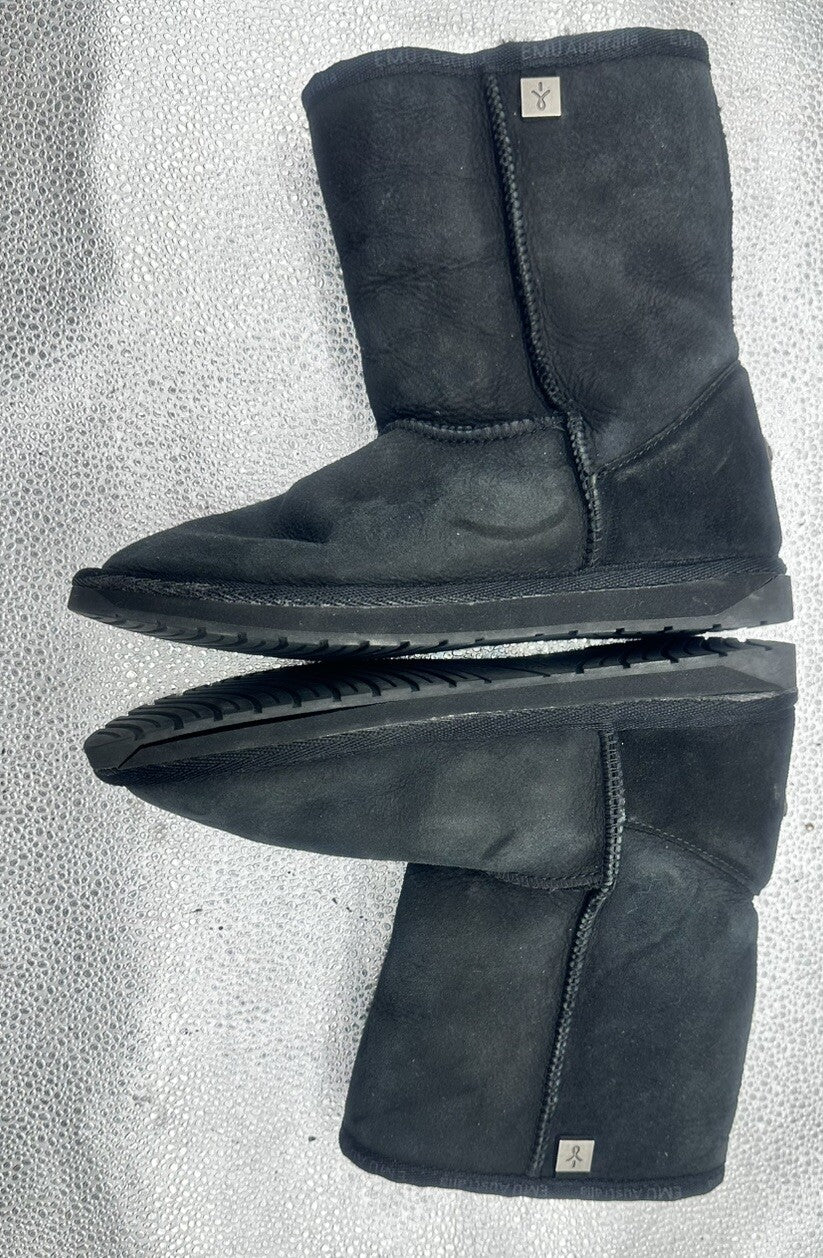 EMU Australia Water Resistant Boots Wool Insole Black Sizing 7 Mens 8 Women 7988