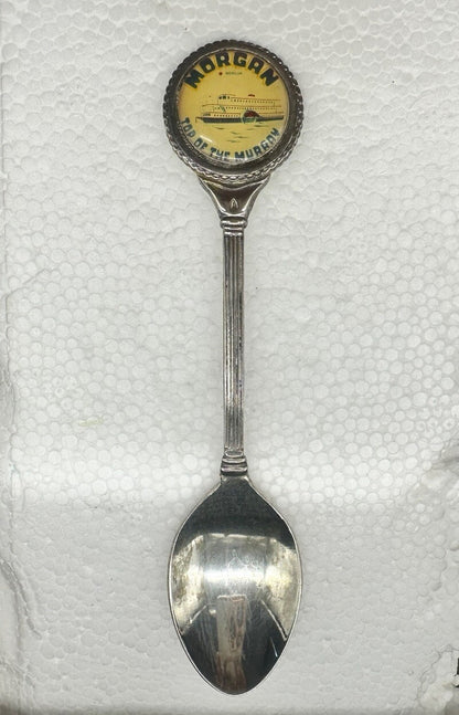 Souvenir Spoon Morgan Top Of The Murray South Australia , silver plated OK Cond