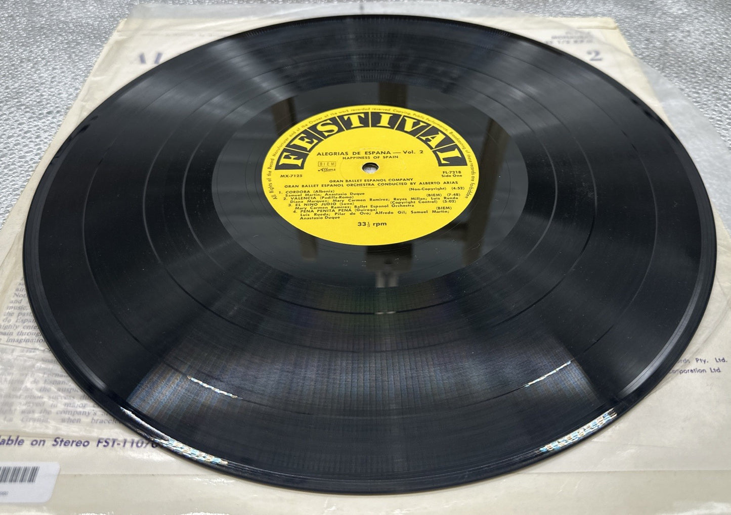 Allegrias de Espani / 'Happiness of Spain' Volume 2 Record In Good Condition6988