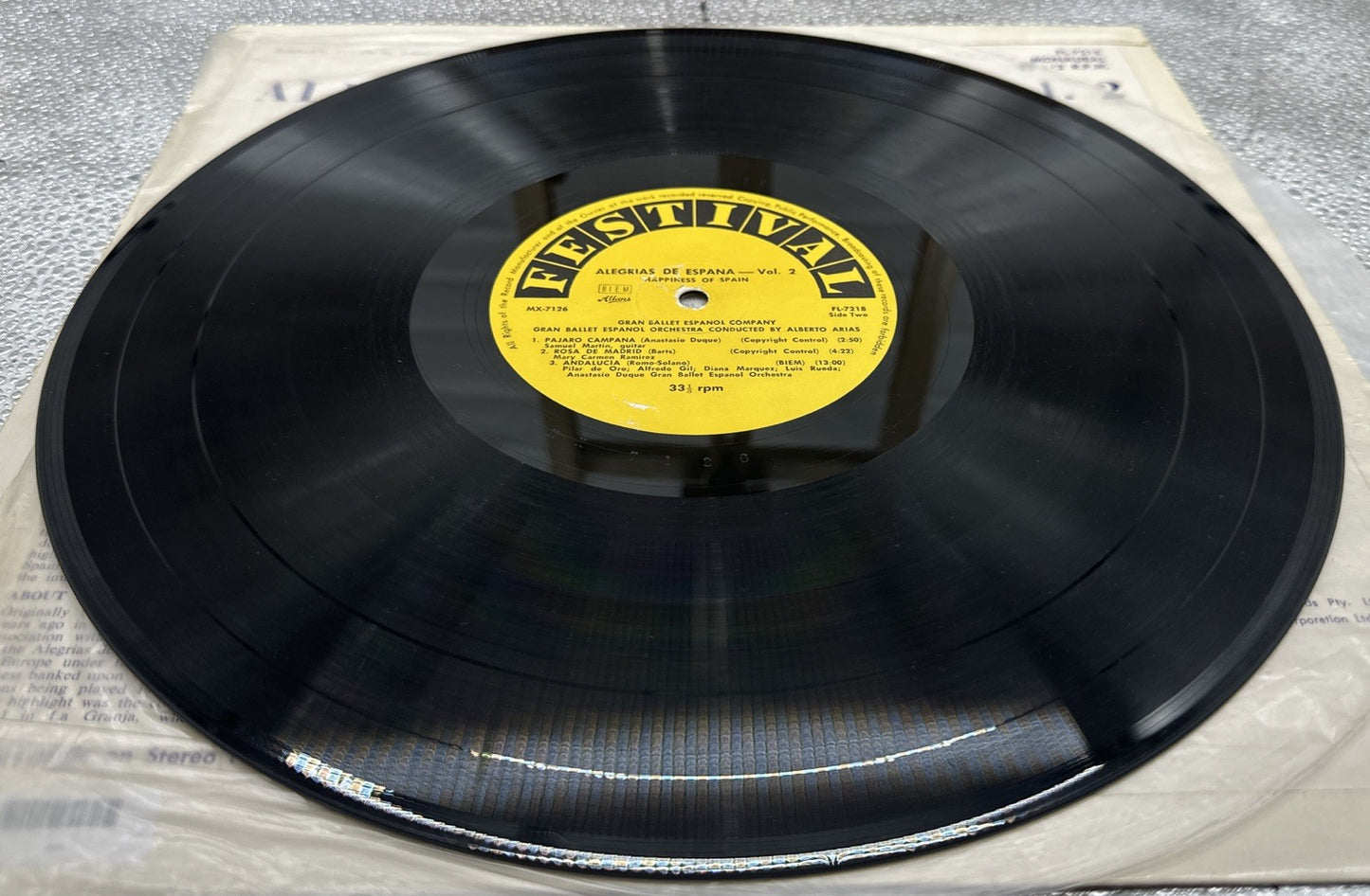 Allegrias de Espani / 'Happiness of Spain' Volume 2 Record In Good Condition6988