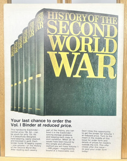 History Of The Second World War II VOL. 1 NO. 16 Magazine In Good Condition