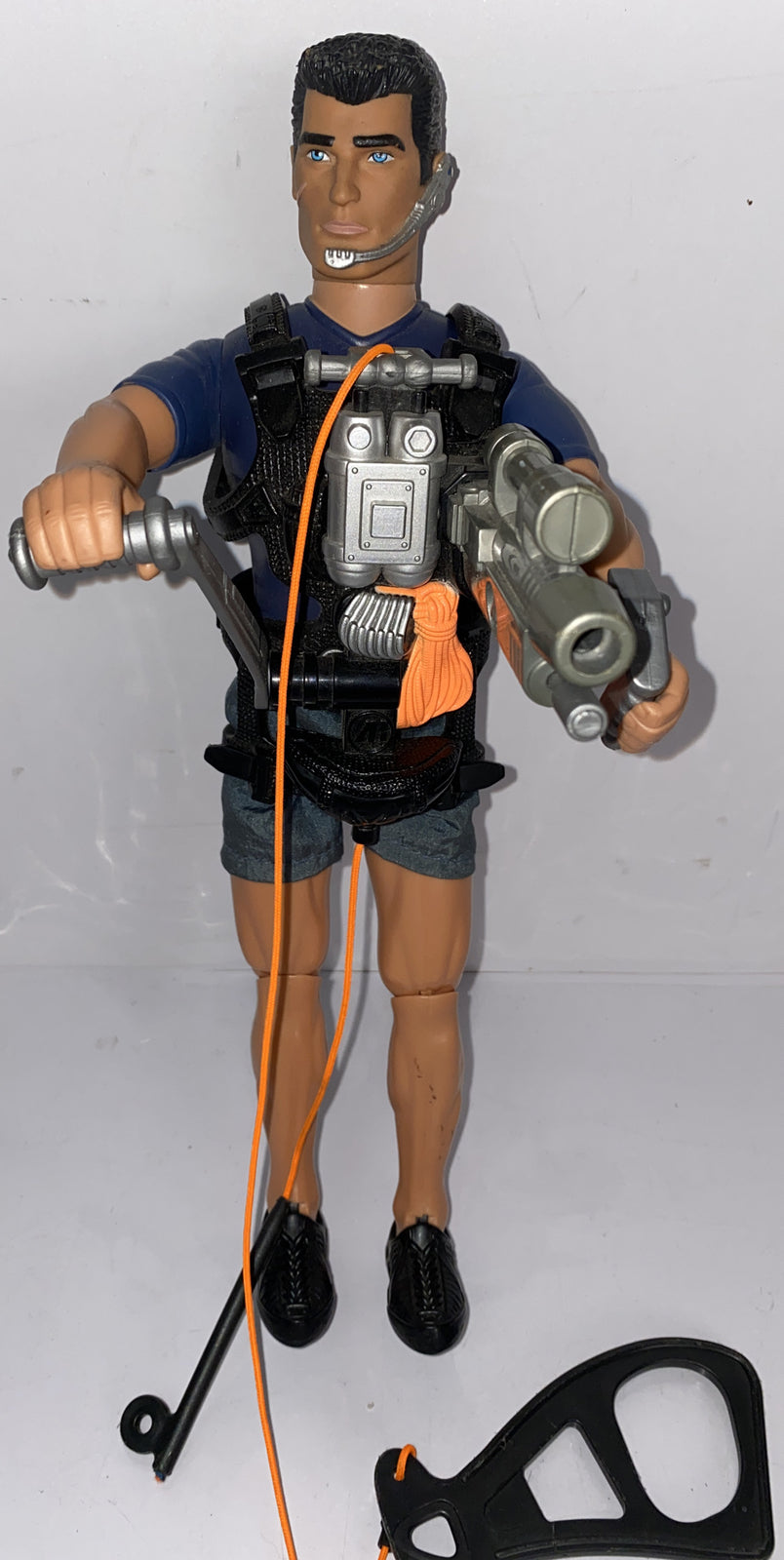 Vintage Action Man Zip Line 2001 Moveable 30cm Figure In VGC