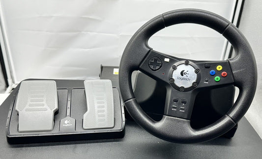 Logitech Xbox Original Precision Vibration Feedback Wheel In Good Condition 8184