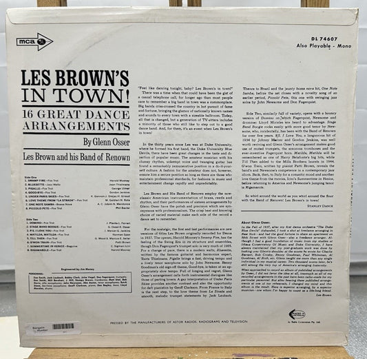 Les Brown's In Town! 16 Great Dance Arrangements Record In Good Condition 6815