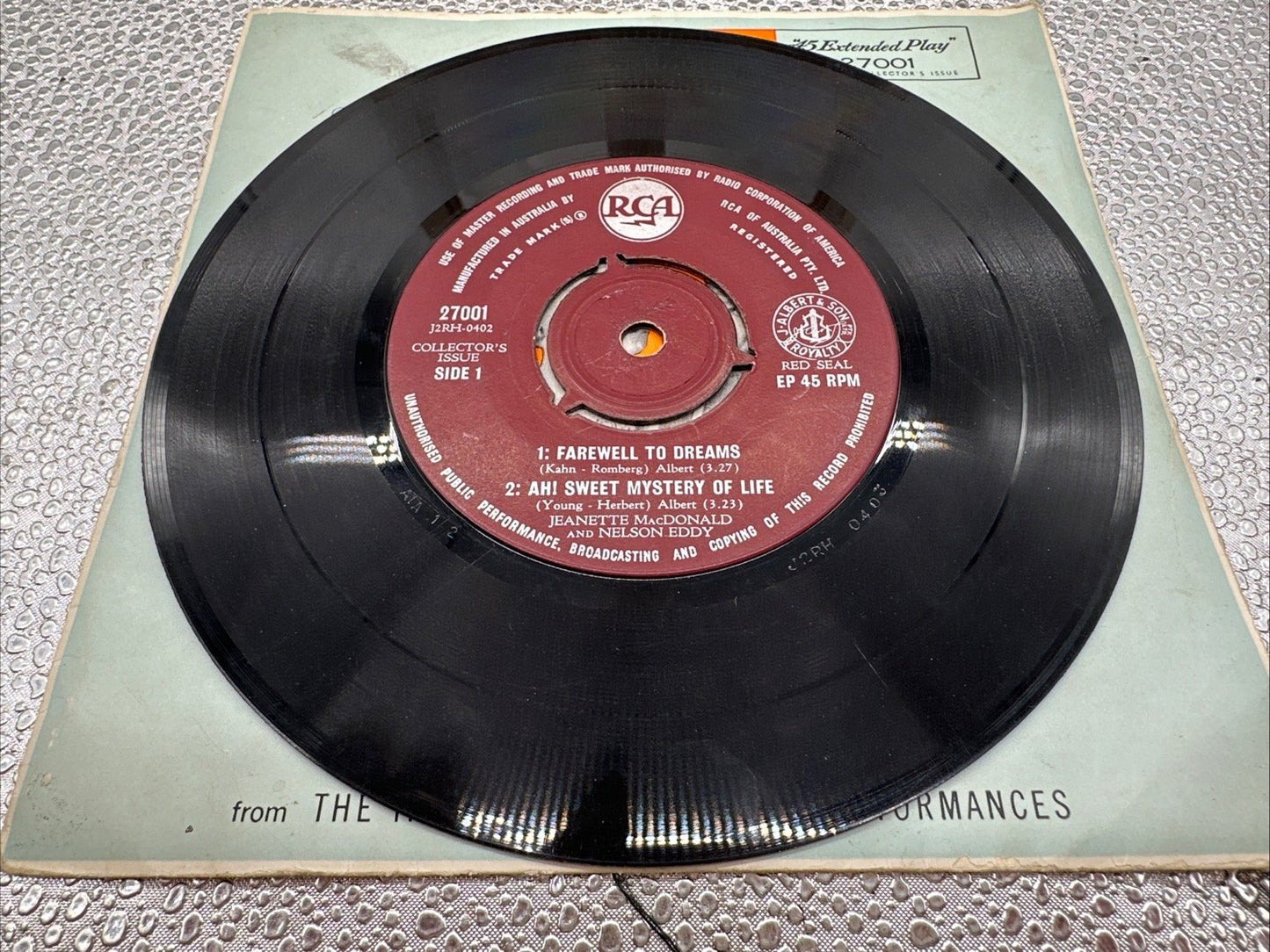 Operetta Favourites Jeanette Macdonald And Eddy 7” Record In Good Condition 7886