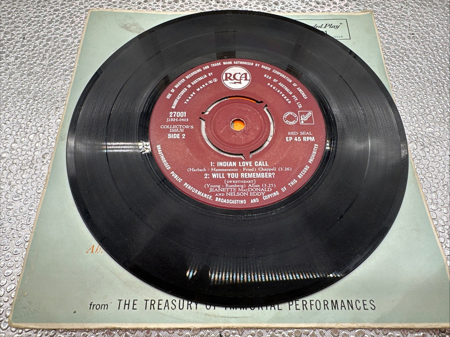 Operetta Favourites Jeanette Macdonald And Eddy 7” Record In Good Condition 7886
