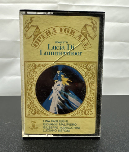 Opera For All Donizetti Lucia Di Lammermoor Cassette Tape In OK Condition 7791