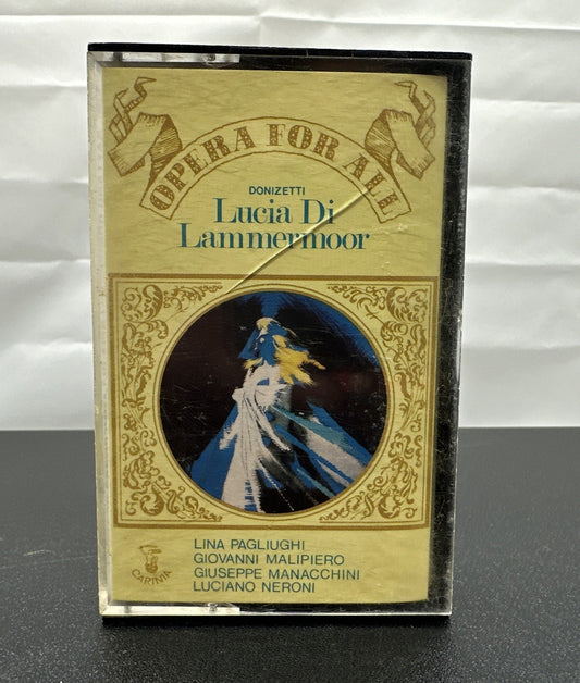 Opera For All Donizetti Lucia Di Lammermoor Cassette Tape In OK Condition 7791