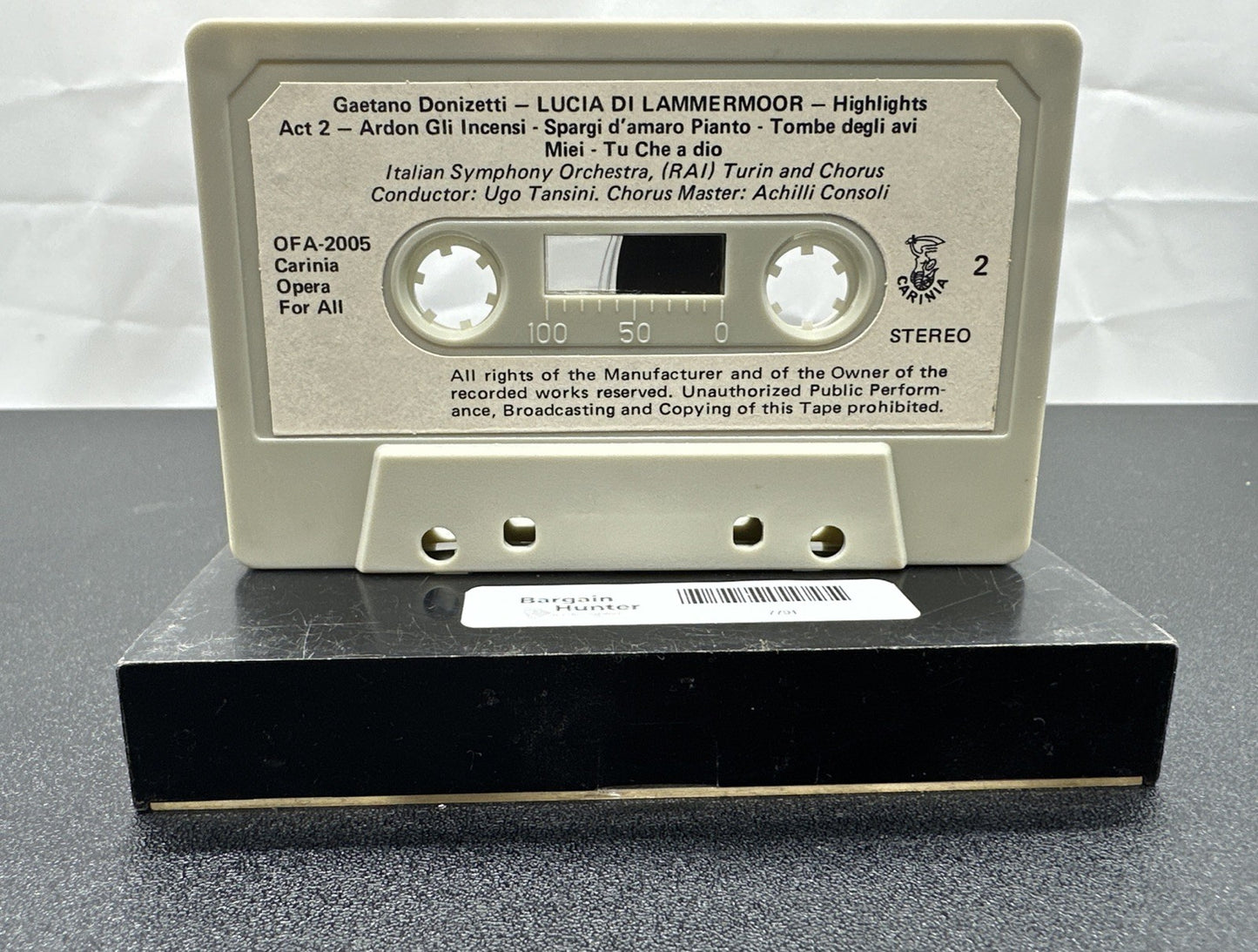 Opera For All Donizetti Lucia Di Lammermoor Cassette Tape In OK Condition 7791