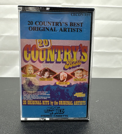 20 Country's Best Original Artists Cassette Tape In Good Condition 7954