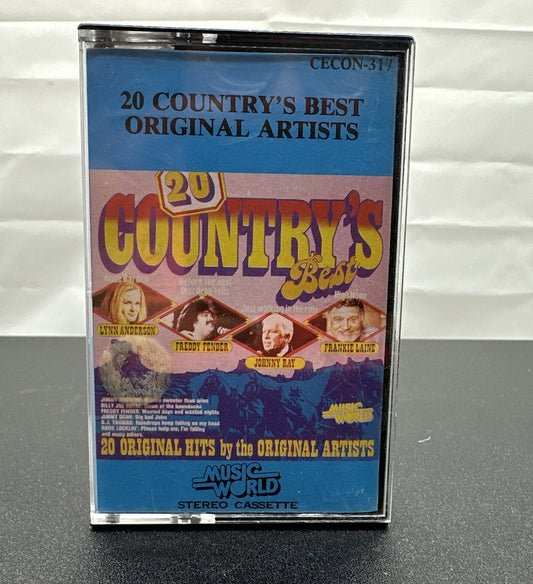 20 Country's Best Original Artists Cassette Tape In Good Condition 7954