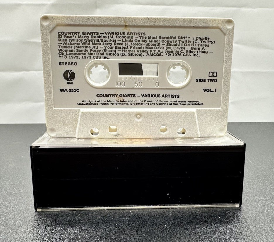 Country Giants Volume 1 and 2 Cassette Tape In Good Condition 7592