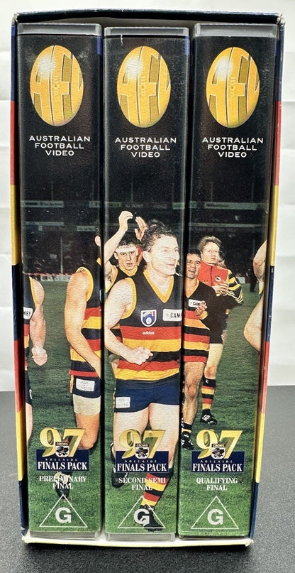 Adelaide Crows 1997 Finals Pack 3 VHS Box Set In Good Condition - 8614