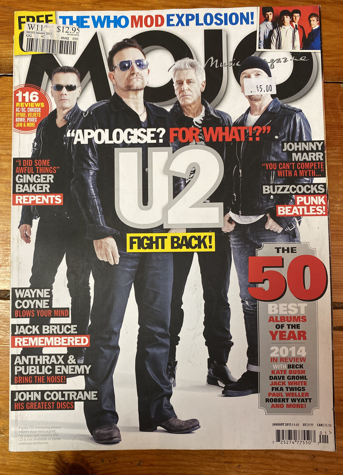 Mojo 254 January 2015 In Good Vintage Condition Magazine