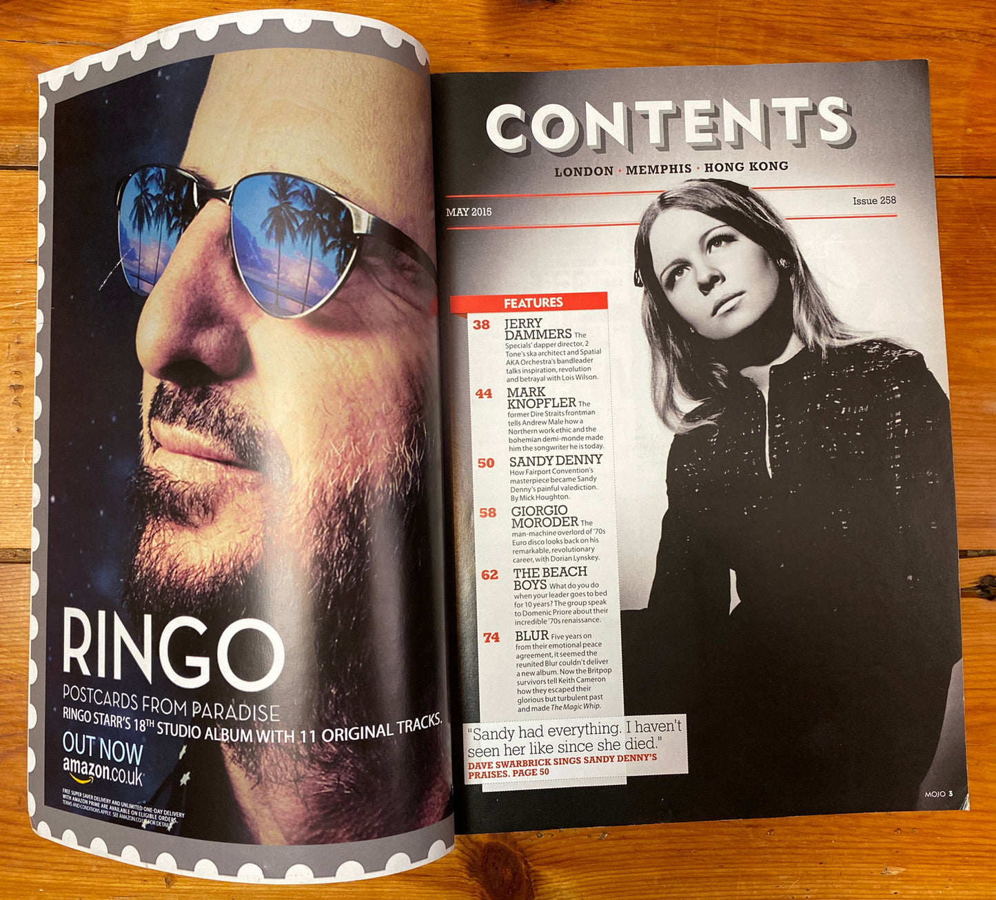 Mojo 258 May 2015 In Good Vintage Condition Magazine