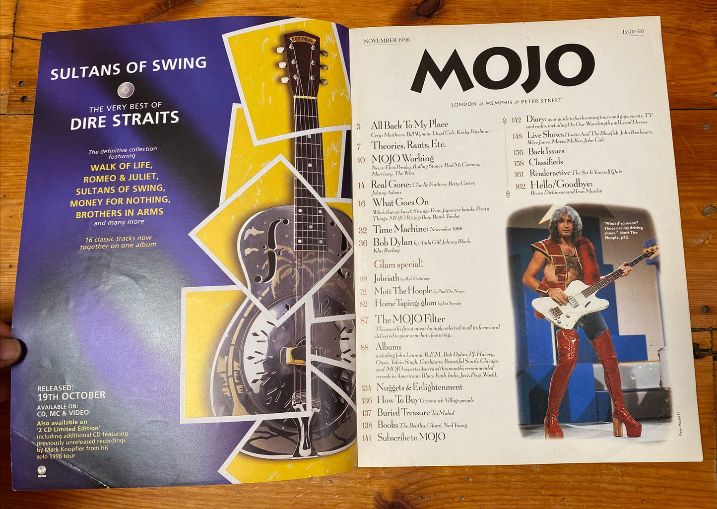 Mojo 60 November 1998 In Good Vintage Condition Magazine
