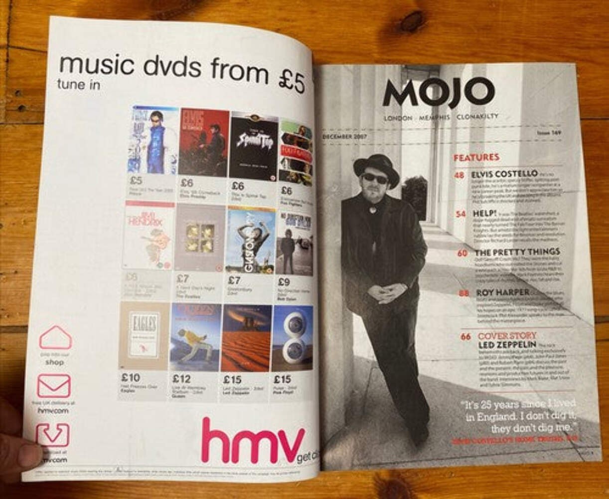 Mojo 169 December  2007 In Good Vintage Condition Magazine