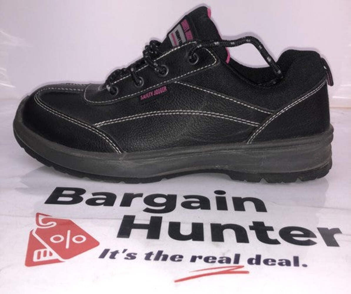F127 Safety Jogger Heavy Duty Work Shoes Black US 8 UK 5.5 In Good Condition