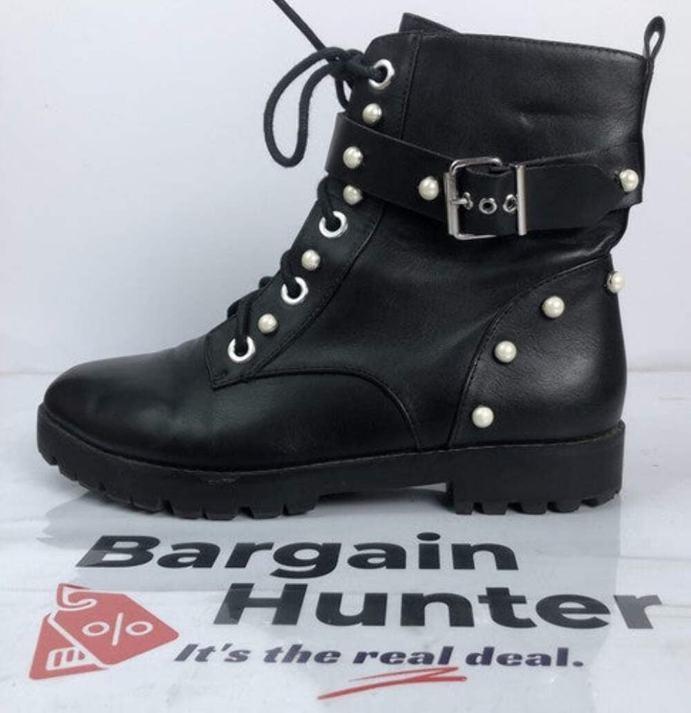 F22 Zara Kids Leather Boots Zip Up Black Size 37 In Great Condition