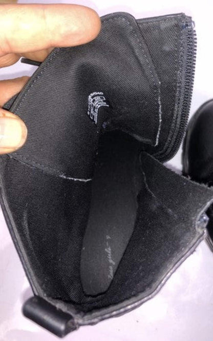 F22 Zara Kids Leather Boots Zip Up Black Size 37 In Great Condition